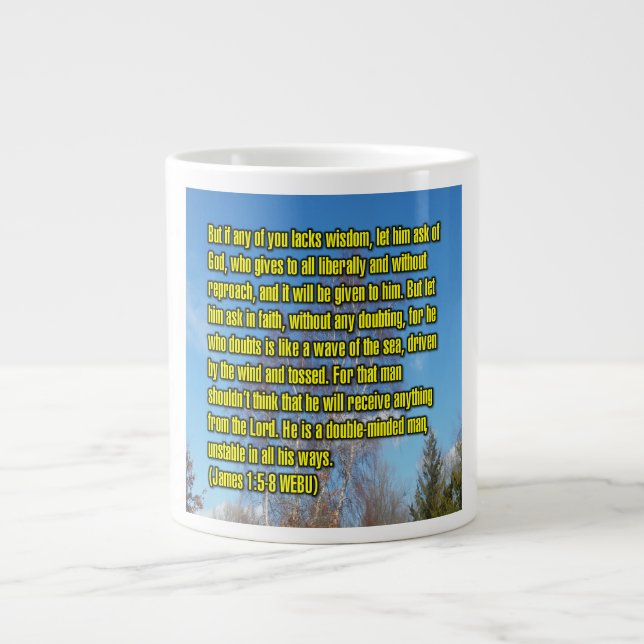 Grande Tasse James 1:5-8 WEBU Mug (Devant)