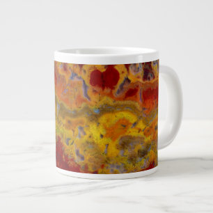 Grande Tasse Jasper de rayloa rouge et jaune
