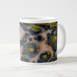 Grande Tasse Jasper océanique à taches jaunes