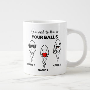 Grande Tasse J'Avais L'Habitude De Vivre Dans Vos Boules, Mug D