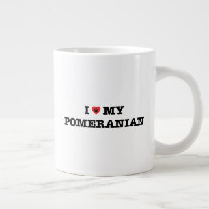Grande Tasse J'Coeur Mon Poméranien