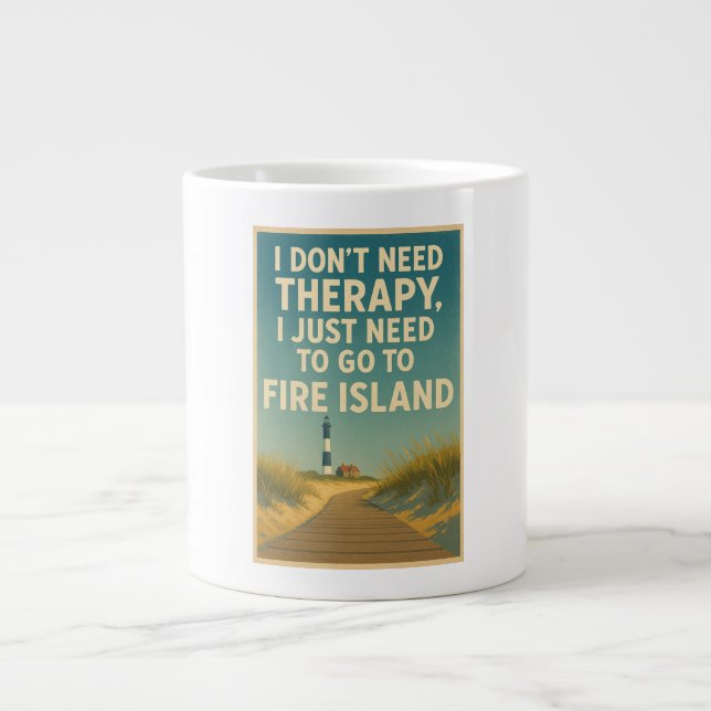 Grande Tasse Je n'ai pas besoin de thérapie, j'ai juste besoin  (Devant)