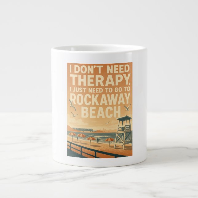 Grande Tasse Je n'ai pas besoin de thérapie, j'ai juste besoin  (Devant)