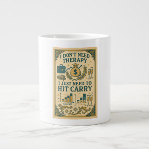 Grande Tasse Je n'ai pas besoin de thérapie, j'ai juste besoin 