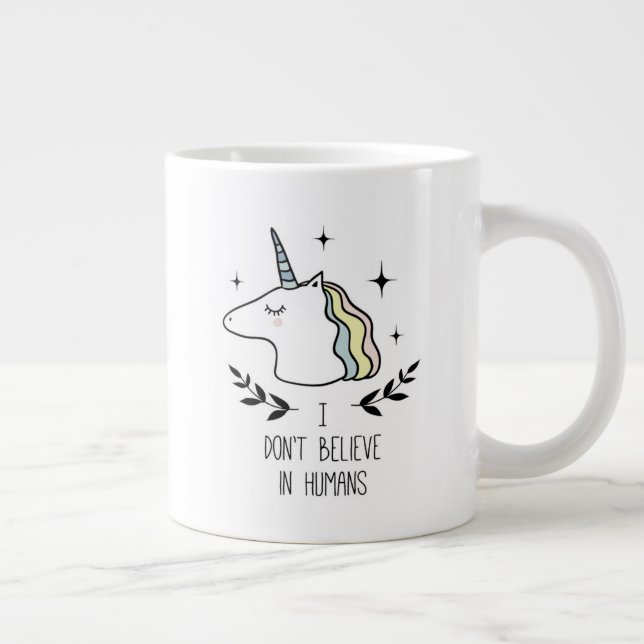 Grande Tasse Je ne crois pas aux humains (Droite)