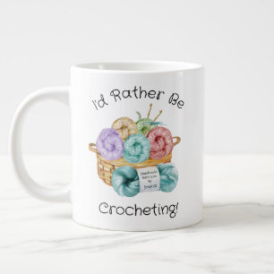 Grande Tasse Je préfère faire du crochet personnalisé