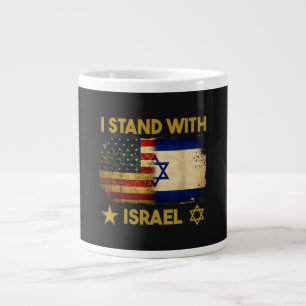 Grande Tasse Je suis avec Israël Drapeau Amérique