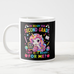 Grande Tasse Je suis prêt pour la licorne de deuxième année Pre