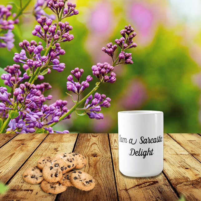 Grande Tasse Je suis un délice sarcastique amusant café Mug (Créateur téléchargé)