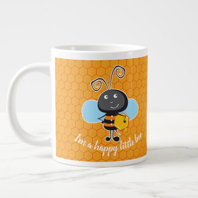 Grande Tasse "Je suis une petite abeille heureuse" (Gauche)