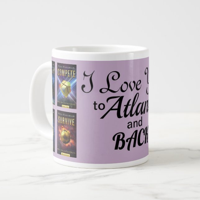 Grande Tasse Je t'aime à Atlantis et à Back Mug (Devant gauche)