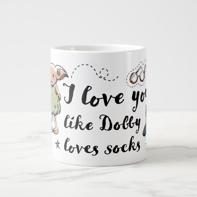 Grande Tasse Je T'Aime Dobby Aime Les Chaussettes (Devant)