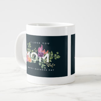 Grande Tasse Je t'aime Maman Design Floral