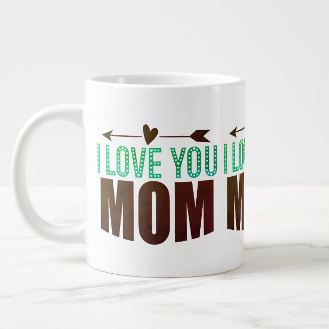 Grande Tasse Je t'aime maman mug (Gauche)