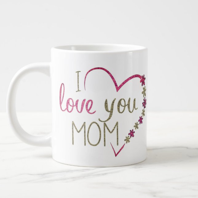 Grande Tasse Je t'aime maman mug (Gauche)