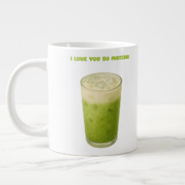 GRANDE TASSE JE T'AIME TELLEMENT MATCHA, MATCHA VERT THÉ AMOUR