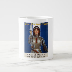 Grande Tasse Jeanne d'Arc Héroïne Française, Chevalière La Puce