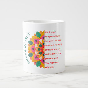 Grande Tasse Jeremiah 29:11 Mandala Jumbo Mug