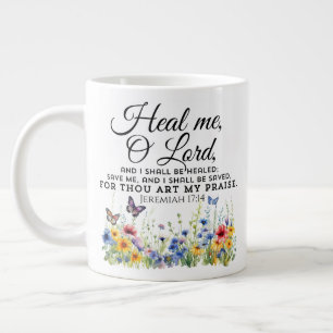 Grande Tasse Jérémie 17:14 Guérir la Bible Verse Fleur sauvage