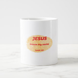 GRANDE TASSE JÉSUS CONNAÎT MON NOM