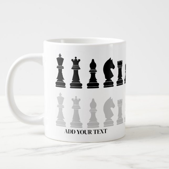 Grande Tasse Jeu d'échecs moderne personnalisé (Gauche)
