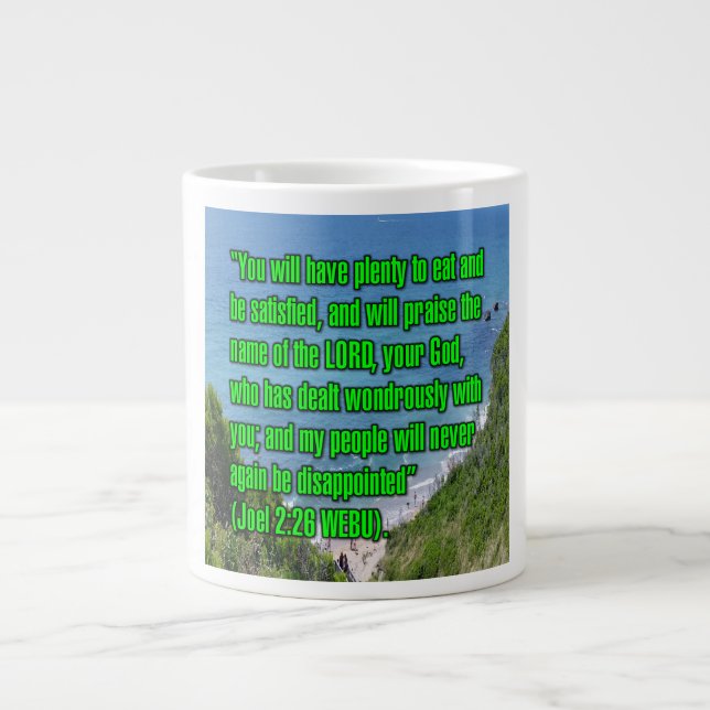 Grande Tasse Joel 2:26 WEBU Mug (Devant)