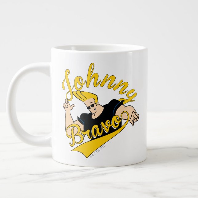 Grande Tasse Johnny Bravo Graphisme sportif (Gauche)