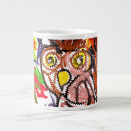 Grande Tasse Joie automnale des chouettes