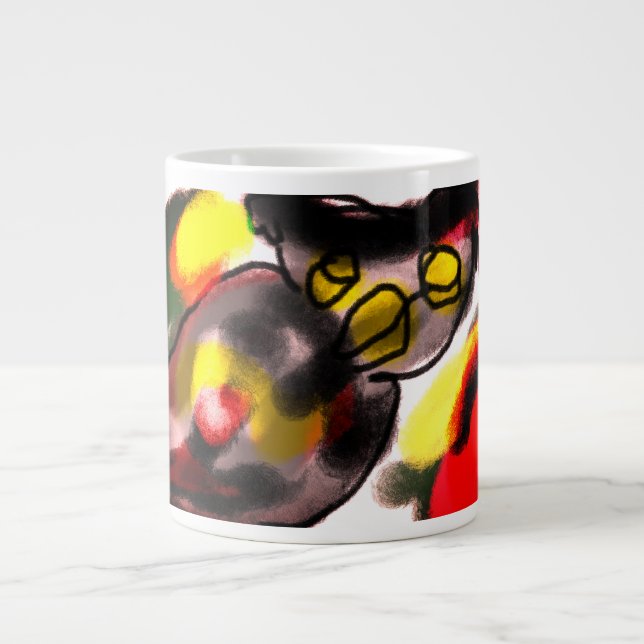 Grande Tasse Joie automnale des chouettes (Devant)