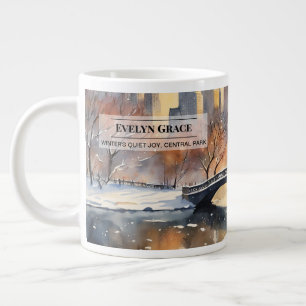 Grande Tasse Joie Tranquille de l'Hiver, Mug Scène de Neige à C