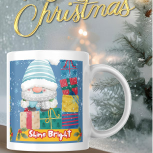 Grande Tasse Joli bonhomme de neige "Brillez" Mug de Noël Café