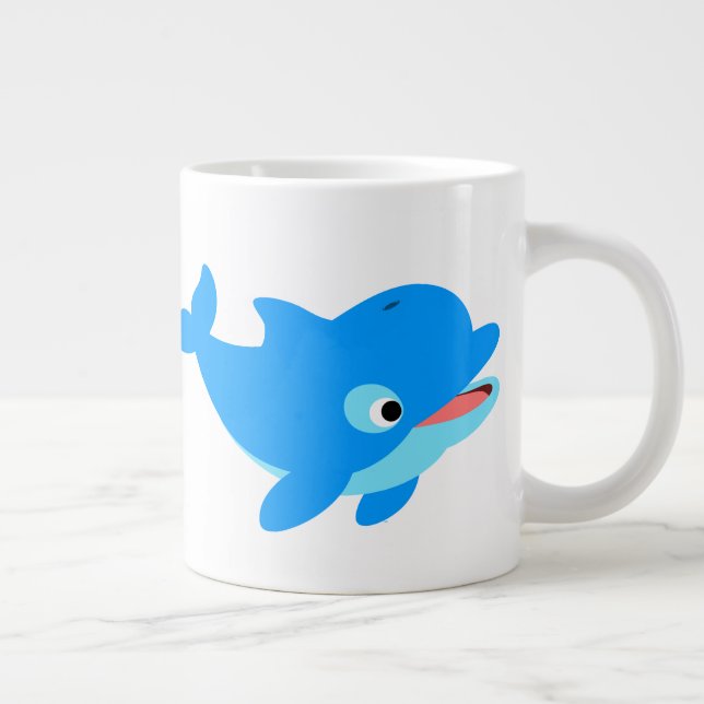 Grande Tasse Joli Dauphin de dessin (Droite)