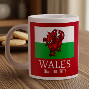 Grande Tasse Joli Dragon Wales Drapeau Petit Mais Faisant Dessi
