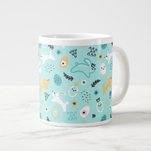 Grande Tasse Joli motif de lapin de Pâques Lapins kawaii Œufs
