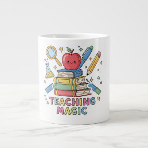 Grande Tasse Joli professeur Kawaii livres de magie & pomme