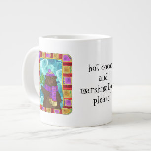 Grande Tasse Joli Winter Beart ! Ajoutez votre propre texte !