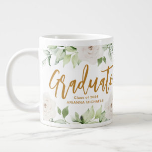 Grande Tasse Jolie Floral Graduate Script Classe Année Photo