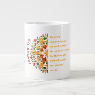 Grande Tasse Joshua 1:9 Mandala Flower Jumbo Mug