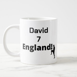 Grande Tasse Joueur de football anglais personnalisable