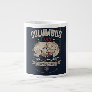 Grande Tasse Jour de Christophe Colomb Vintage 1492 Navire de v