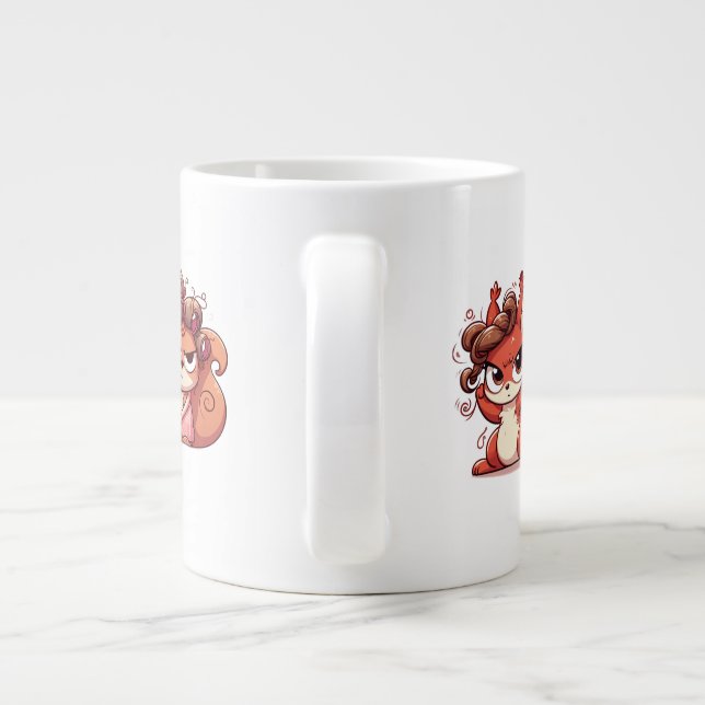 Grande Tasse Jour des cheveux d'écureuils glamour (Dos)
