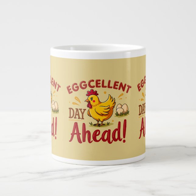 Grande Tasse Jour d'excellence à l'avant Funny Chicken Farm (Devant)