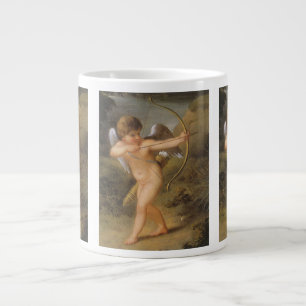 Grande Tasse Jour vintage des Valentines, Cupidé avec Bow et Fl