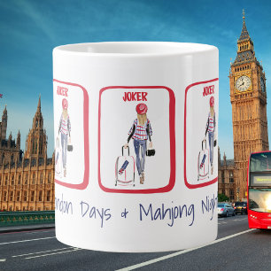 Grande Tasse Jours à Londres et nuits de mahjong / Cadeau de ma
