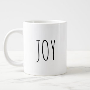 Grande Tasse "Joy" Simple Farmhouse moderne