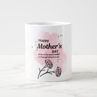 Grande Tasse Joyeuse Fête des Mères Mug à Café Rose Floral