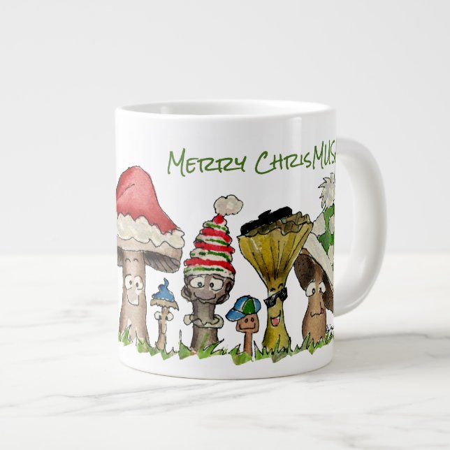 Grande Tasse Joyeux caricature ChrisMUSH pour champignons de No (Devant droit)