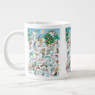 Grande Tasse Joyeux dessin animé Noël ours polaire manchot fête