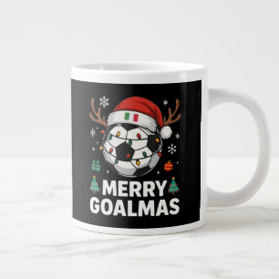 Grande Tasse Joyeux Goalmas Italie - Football de Noël drôle