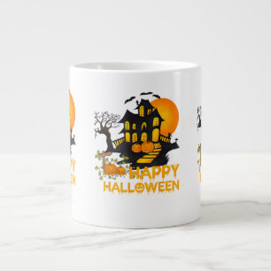 Grande Tasse Joyeux Halloween Citrouille Squelettique Maison Ha